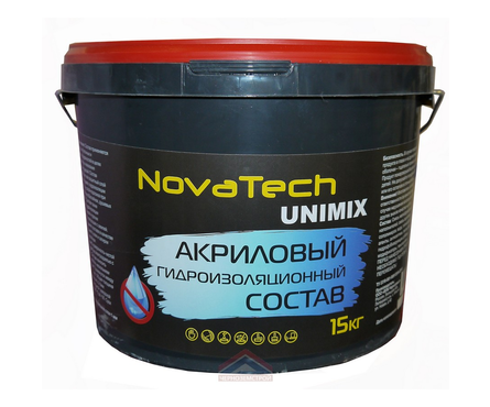 Мастика UNIMIX NovaTech гидроизоляционная 15 кг Фотография_0
