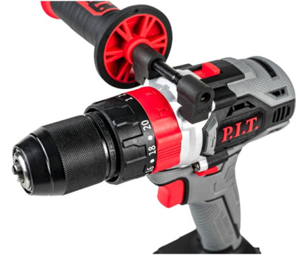 Дрель-шуруповерт бесщеточный ударный 20 В 1 шт Li-ion акк. 2 Ач, 75 Нм, з.у. кейс PSB20H-13D/1 P.I.T Фотография_2