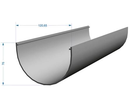 Желоб водосточный PREMIUM Дёке (шоколад) 3 м  Фотография_1