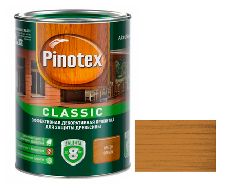Защитно-декоративная пропитка Pinotex Classic, дуб (1 л) Фотография_0