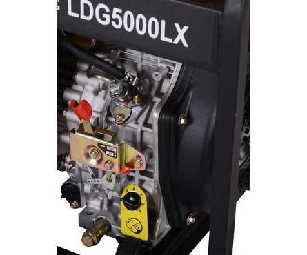 Генератор дизельный 3.0 кВт 220В бак 14 л ручной стартер LDG 5000LX HUTER Фотография_4