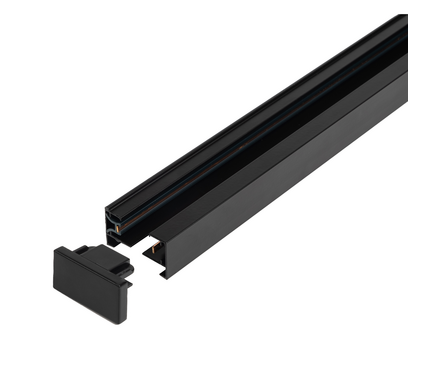 Шинопровод однофазный PTR 2M-BL L2000 накладной/подвесной для трекового освещения черный JazzWay Фотография_2