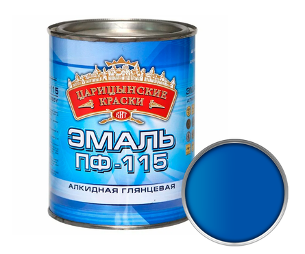 Эмаль Царицынские краски ПФ-115 универсальная, синяя (1.9 кг) Фотография_0
