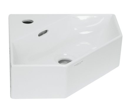 Тумба угловая MIXLINE «Корнер» с умывальником «Line», белая Фотография_3