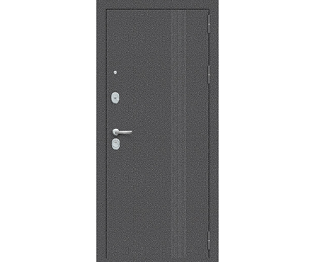 Дверь входная ДМ 9-1 9 см Вертикаль Антик серебро/Белый правая 860х2070 мм Фотография_1