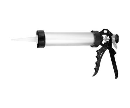 Пистолет для герметика SPARTA, 400 мл, закрытый, алюминиевый корпус, круглый шток 8 мм Фотография_0