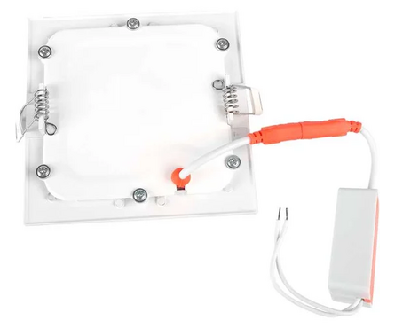 Светильник LED ДВО встраив. 9 Вт 6500К 600 Лм IP40 Квадрат белый ультра тонкий d 145 мм 5008281А Фотография_2