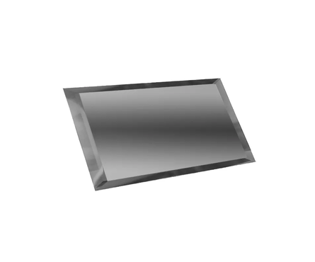 Прямоугольная зеркальная графитовая плитка с фацетом, 240х120 мм Фотография_0