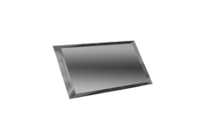 Прямоугольная зеркальная графитовая плитка с фацетом, 240х120 мм