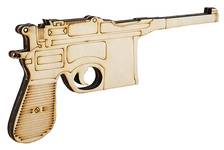 Игрушка из дерева копия пистолета Маузер