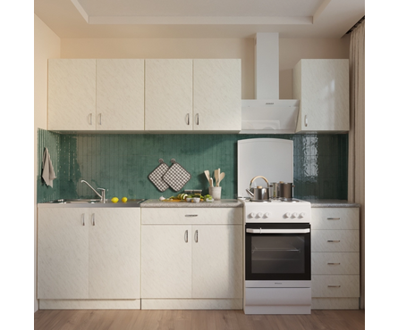 Стол-тумба кухонный распашные дверцы со столешницей 80 см ЛДСП белый мрамор Фотография_2