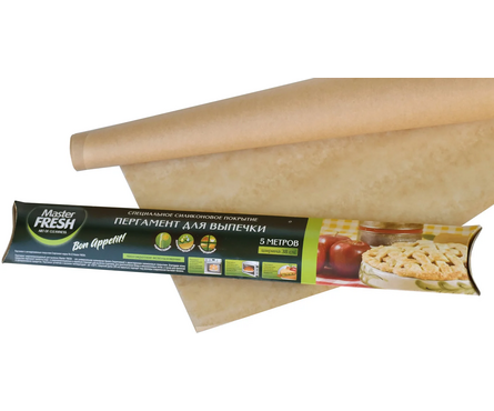 Пергамент для выпечки силиконизированный 5 м, 38 см Европейский Master Fresh Фотография_1