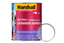 Краска фасадная Marshall AKRIKOR матовая, база ВC (0.9 л)