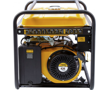 Генератор бензиновый 5.5 кВт 220В бак 25 л ручной стартер GE-6900 DENZEL Фотография_4