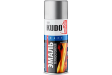 Аэрозольная краска серебристая термостойкая KUDO 520 мл