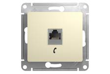 Розетка GLOSSA TF 1 выход RJ11 бежевая (Schneider Electric)