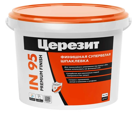 Шпаклевка готовая финишная полимерная ЦЕРЕЗИТ IN95 5 кг Фотография_0