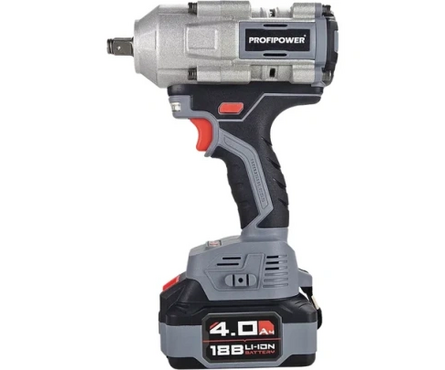 Аккумуляторный гайковерт бесщеточный 18 В, 0-2200 об/мин, 1/2, 900 Нм Li-on 1 шт PROFIPOWER Фотография_0