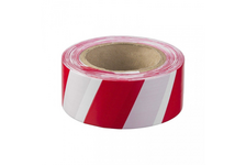 Лента сигнальная бело-красная 75 мм 150 м