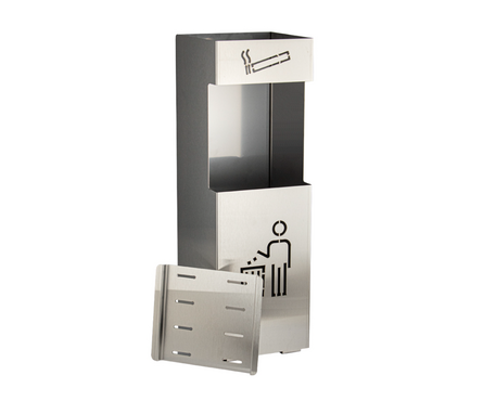 Урна для мусора с пепельницей нерж. 24 л Сатин САНАКС Фотография_1