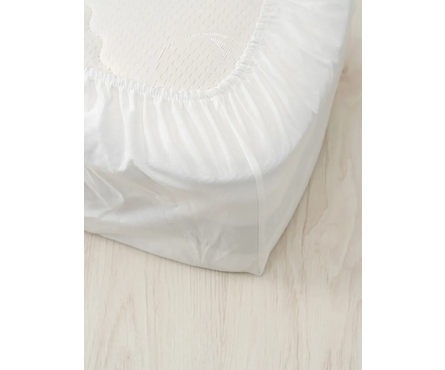 Простыня на резинке YERRNA, белый, перкаль, 140х200 см Фотография_2