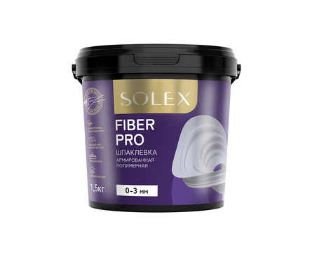 Шпаклевка готовая армированная полимерная SOLEX Fiber Pro 1.5 кг Фотография_0