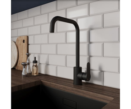 Смеситель для кухни однорычажный MILARDO высокий гусак черный POLBLL0M05 Фотография_1