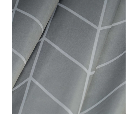 Штора для ванной полиэстер водонепроницаемая 200x240 см серый с узором с кольцами B41P224i11 IDDIS Фотография_2