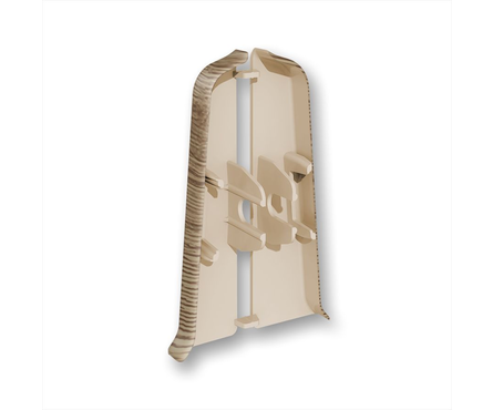 Угол ПВХ торцевой для плинтуса напольного 85 мм Дуб Классик 228 ИДЕАЛ Деконика (1 пара/флоуп) Фотография_1