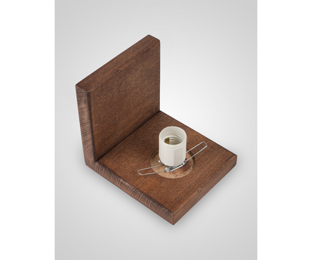 Светильник настенный Мелодия Света 6426-1W PR, Шар стекло-дерево, палисандр, Е27  Фотография_7