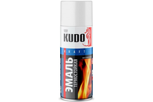 Аэрозольная краска белая термостойкая KUDO 520 мл