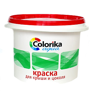 Краска Colorika Agua для крыш и цоколя красно-коричневая, 12 кг Фотография_0
