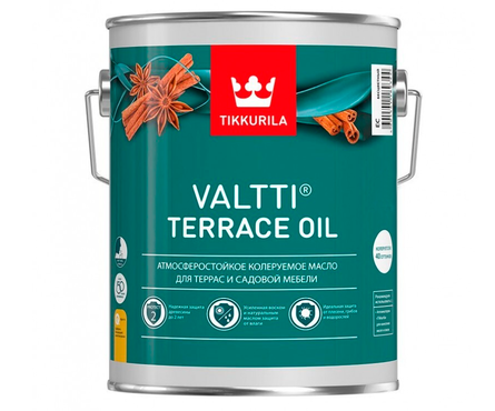 Масло Tikkurila Valtti Terrace Oil для террас и садовой мебели (2.7 л) Фотография_0