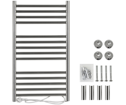 Полотенцесушитель электрический 40х72 см прямой Хром 100 Вт BRIMIX Фотография_2