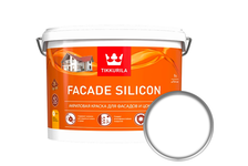 Краска акриловая Tikkurila FACADE SILICON для фасадов и цоколей, белая (9 л)