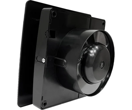 Вентилятор осевой вытяжной d 100 мм с укороченным патрубком Seicoi Ratio Design 100 Matt black Фотография_2