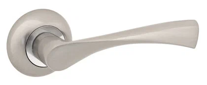 Ручки дверные H-14023-A-NIS на круглой розетке матовый никель CODE DECO Фотография_0