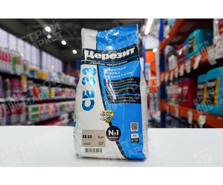 Затирка ЦЕРЕЗИТ CE33 серая 2 кг Фотография_3