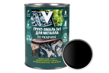 Грунт-эмаль по ржавчине 3 в 1 черный V 1.8 кг