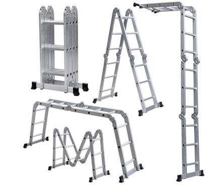 Лестница-трансформер алюминиевая 4х3 ступеней 352/171/96 см/10.9 кг АЛЮМЕТ Фотография_2