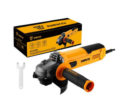 УШМ 125 мм 1250 Вт, 3000-12000 об/мин регулировка оборотов AG1250DK DEKO Фотография_3