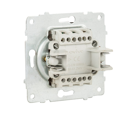 Выключатель QUANTUM OVIVO, 2-клавиша, черный, с подсветкой Фотография_1