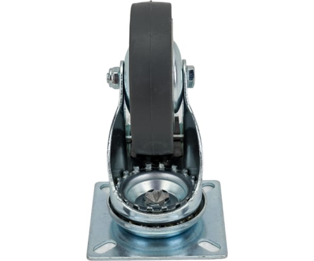 Колесо поворотное с тормозом крепление платформенное d 75 мм Фотография_1