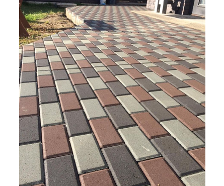 Плитка тротуарная Брусчатка 100х200х30 мм Серая (50 шт/1 кв.м) Фотография_1