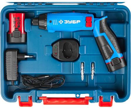 Отвертка аккумуляторная ЗУБР Профессионал трансформер, в кейсе Фотография_9