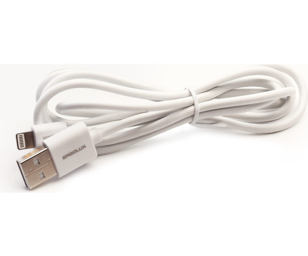 Кабель USB-Lightning 3А 1.2 м зарядка + передача данных белый ERGOLUX Фотография_1