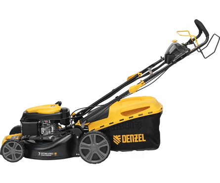 Газонокосилка бензиновая самоходная 4.5 л.с. 46 см вес 37 кг, травосборник 60 л, эл. стар GLD-460SPVE DENZEL Фотография_3