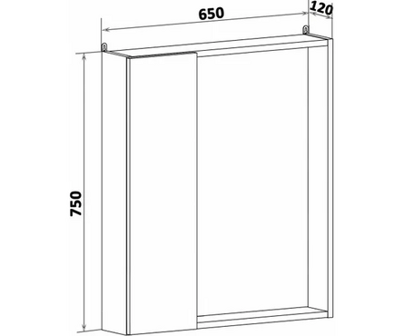 Шкаф зеркальный Манхэттен-65 белый Фотография_2