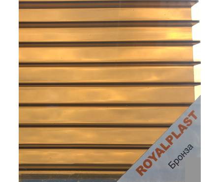 Сотовый поликарбонат ROYALPLAST 8 мм, бронза, 12 х 2.1 м Фотография_0