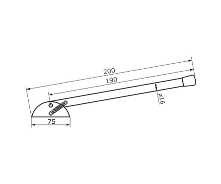 Упор воротный 200 мм белый Домарт Фотография_1